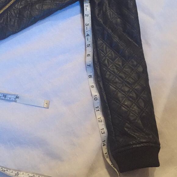 Lush quilted faux leather moto jacket, small - Picture 5 of 6